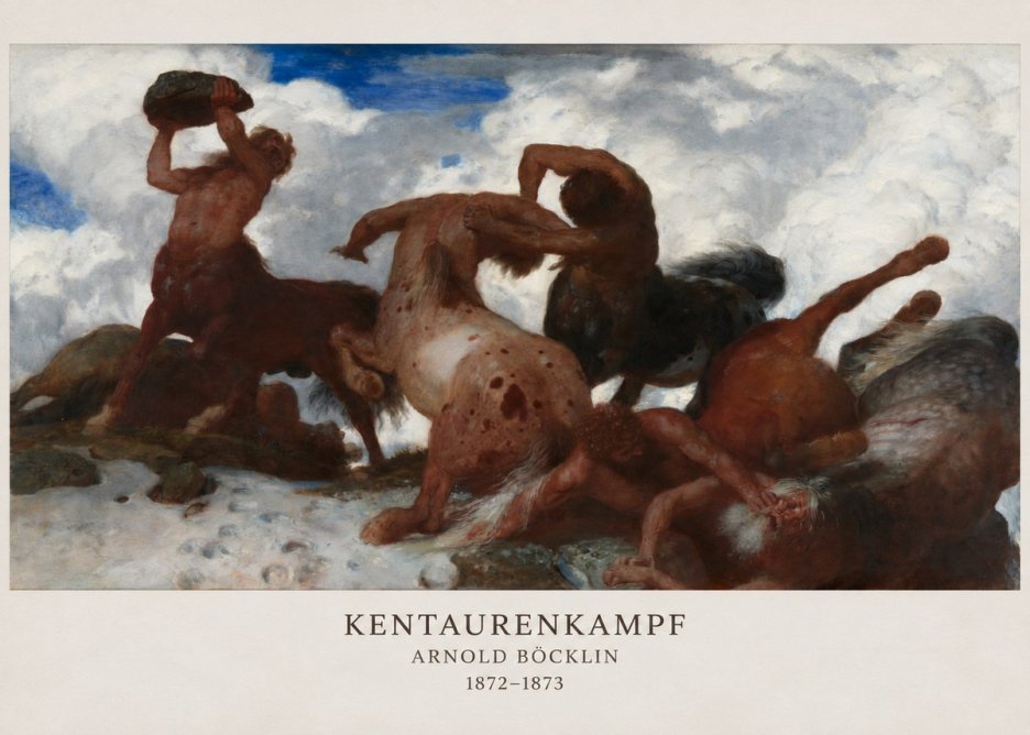 Arnold Böcklin Kentaurenkampf No2 - Poster