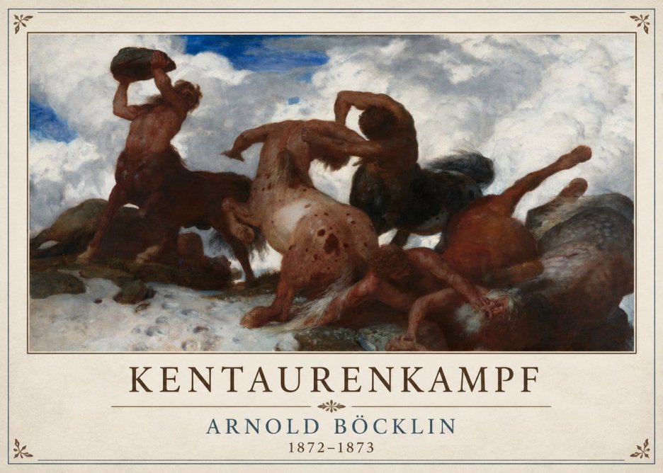 Arnold Böcklin Kentaurenkampf No4 - Poster