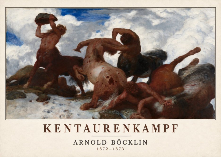 Arnold Böcklin Kentaurenkampf No5 - Poster