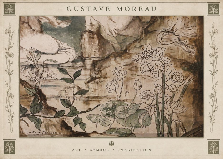 Gustave Moreau Floral Study No5 - Poster