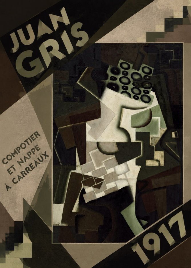 Juan Gris Compotier Et Nappe À Carreaux No5 - Poster