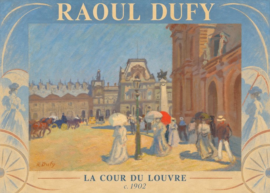 Raoul Dufy La Cour Du Louvre No4 - Poster