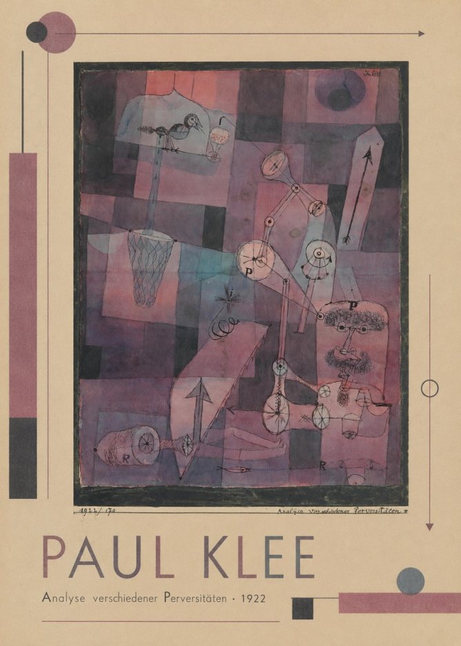 Paul Klee Analyse Verschiedener Perversitäten No1 - Poster