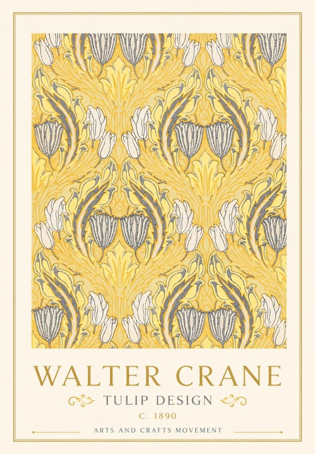 Walter Crane Tulip Design II No5 - Poster