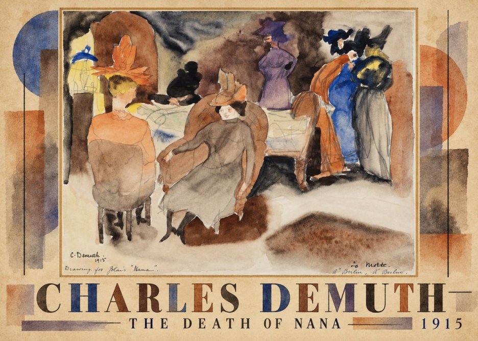 Charles Demuth The Death of Nana No3 - Poster