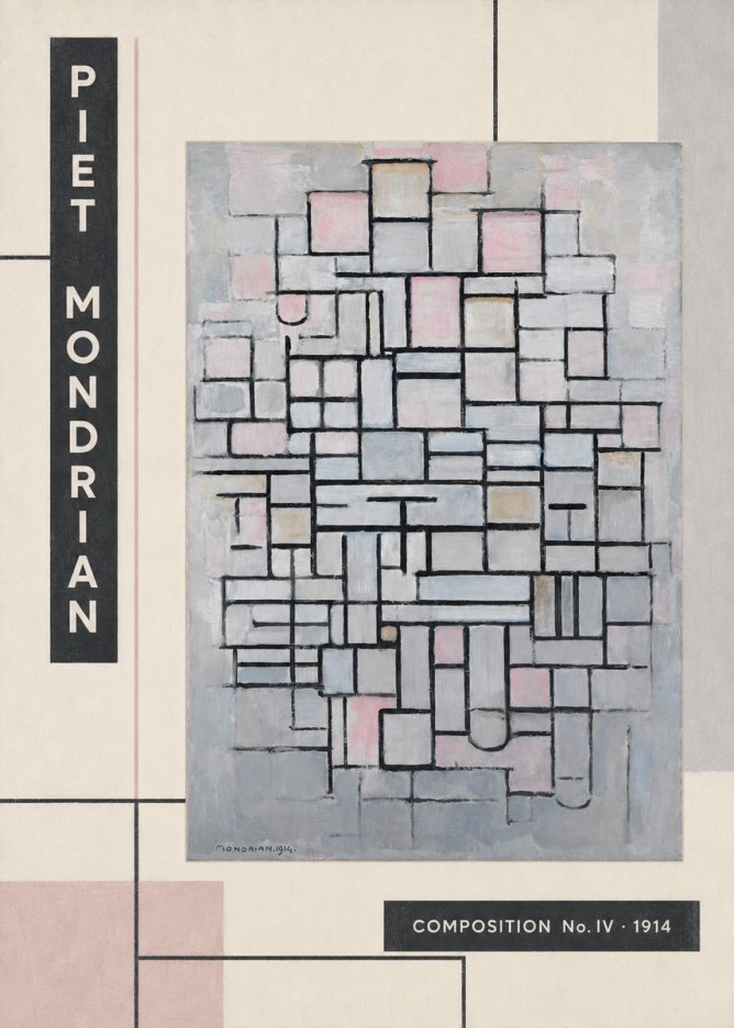 Piet Mondrian Composition No. Iv • 1914 No2 - Poster
