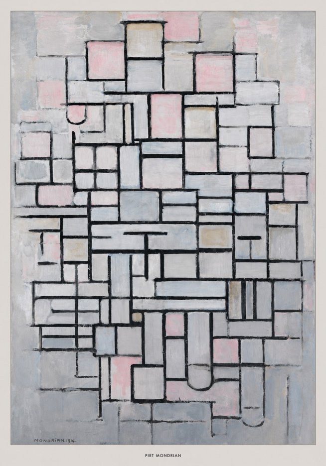 Piet Mondrian Composition No. Iv • 1914 No6 - Poster