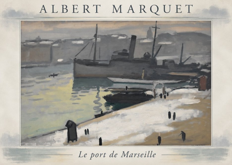 Albert Marquet Le Port De Marseille II No4 - Poster