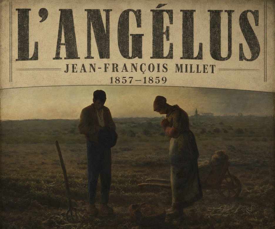 Jean-François Millet L'angélus I No6 - Poster