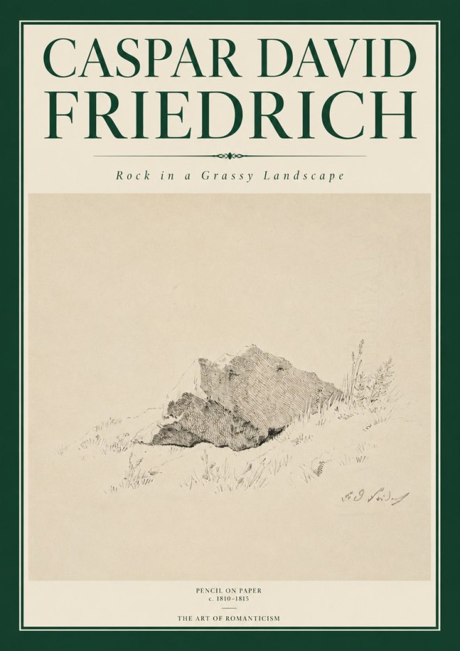 Caspar David Friedrich Rock Study No6 - Poster