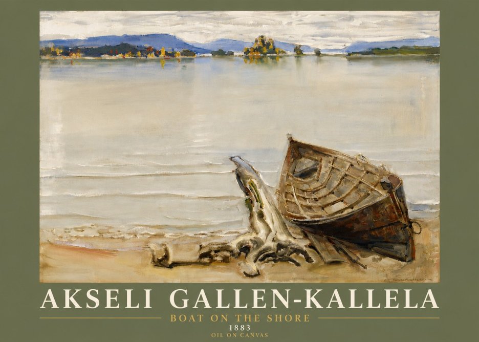 Akseli Gallen-Kallela Boat on the Shore No5 - Poster