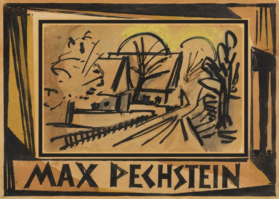 Max Pechstein Abstract Village Landscape No1 - Poster