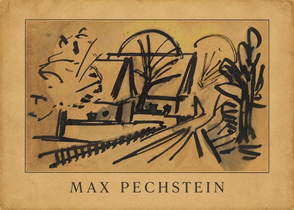 Max Pechstein Abstract Village Landscape No3 - Poster