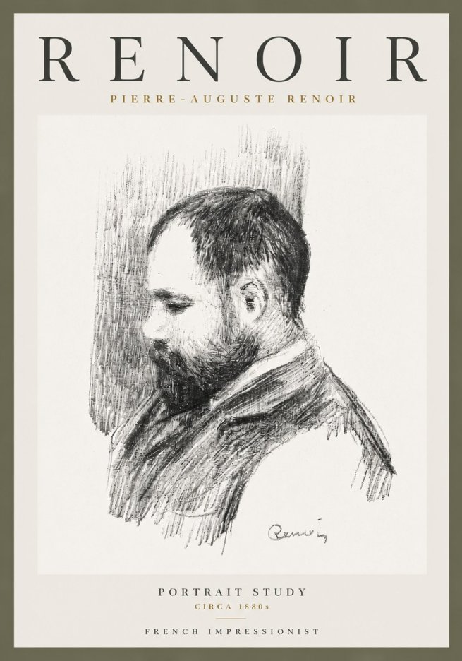 Renoir Portrait Study I No5 - Poster