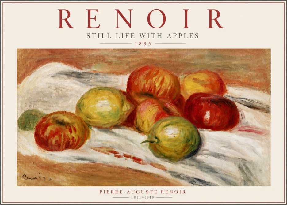 Renoir Still Life with Apples No6 - Poster