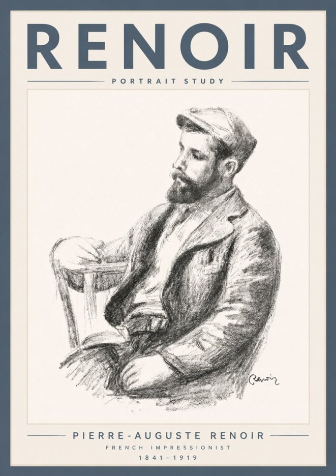 Renoir Portrait Study II No5 - Poster