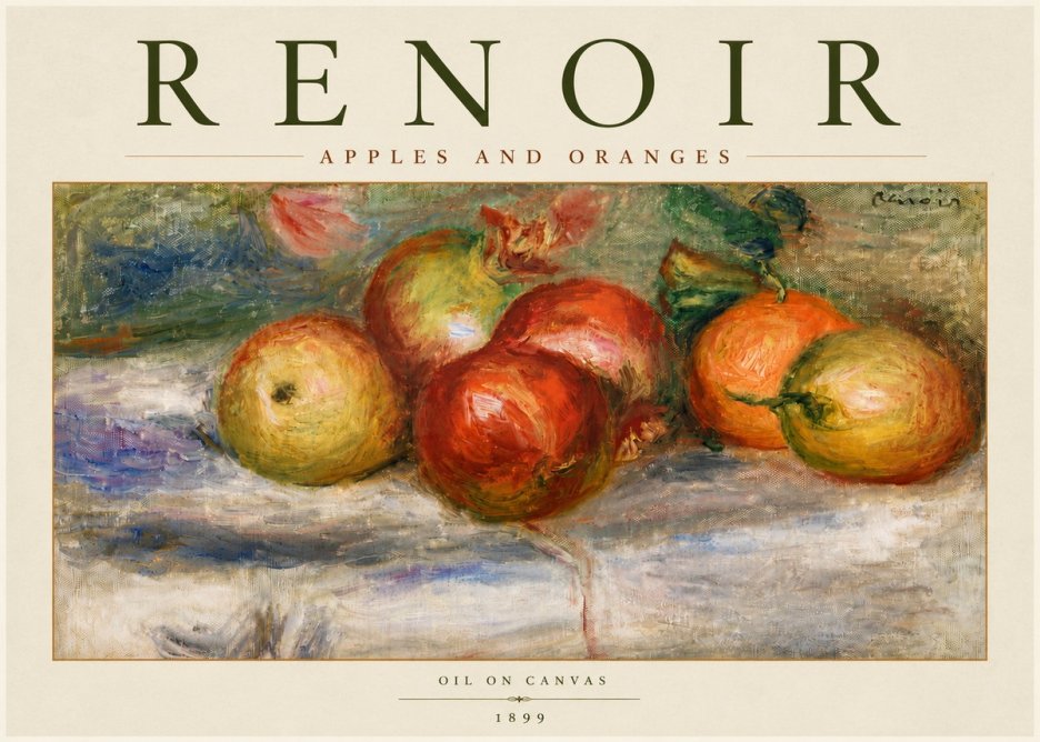 Renoir Apples and Oranges No6 - Poster