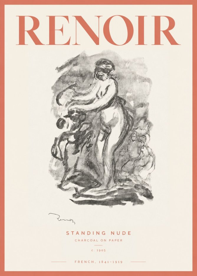 Renoir Standing Nude No2 - Poster