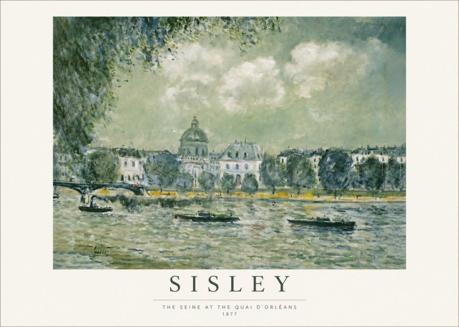 Sisley The Seine at the Quai D'orléans No1 - Poster