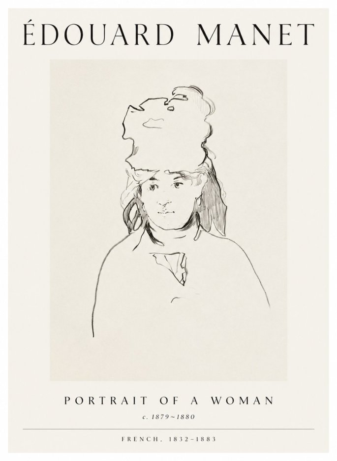 Édouard Manet Portrait of a Woman No1 - Poster