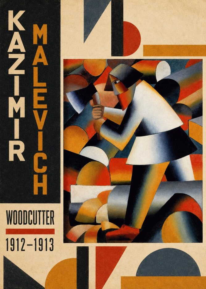 Kazimir Malevich Woodcutter No5 - Poster
