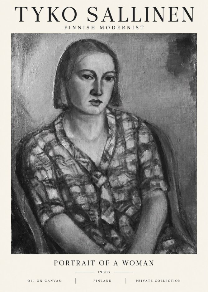 Tyko Sallinen Portrait of a Woman I No1 - Poster