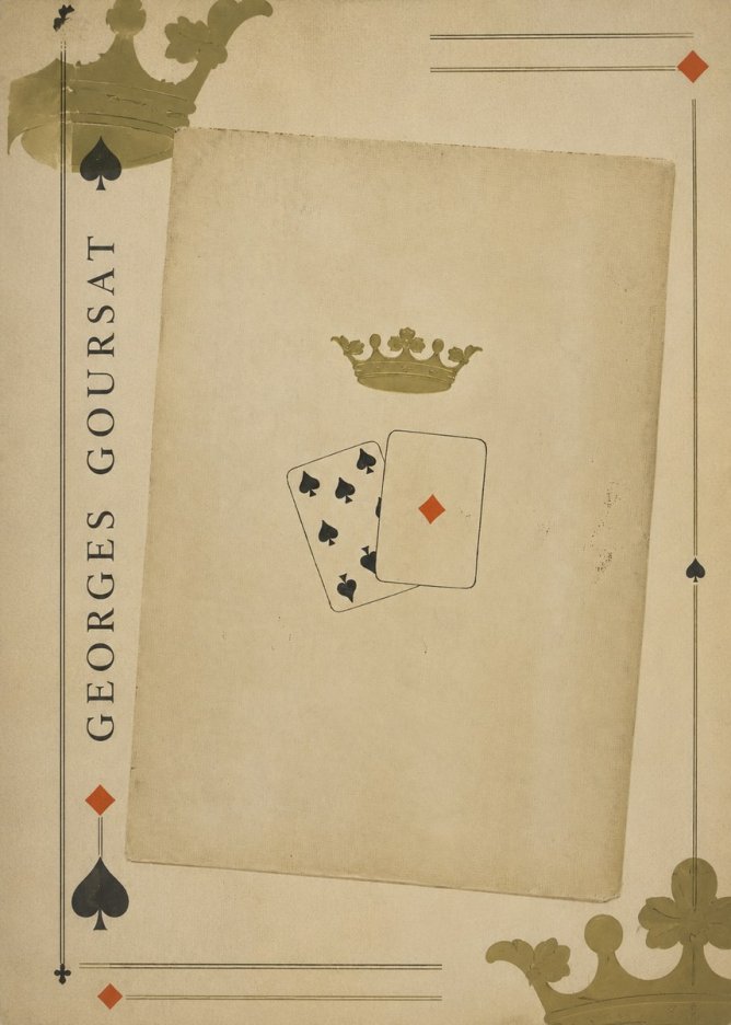 Georges Goursat Crown and Playing Cards No2 - Poster