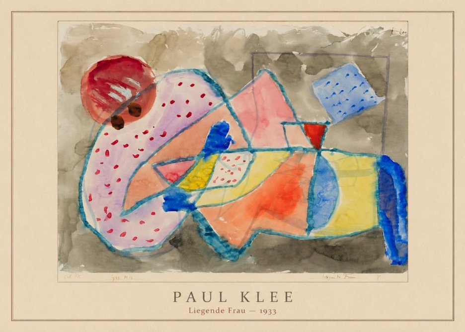 Paul Klee Liegende Frau - 1933 No4 - Poster