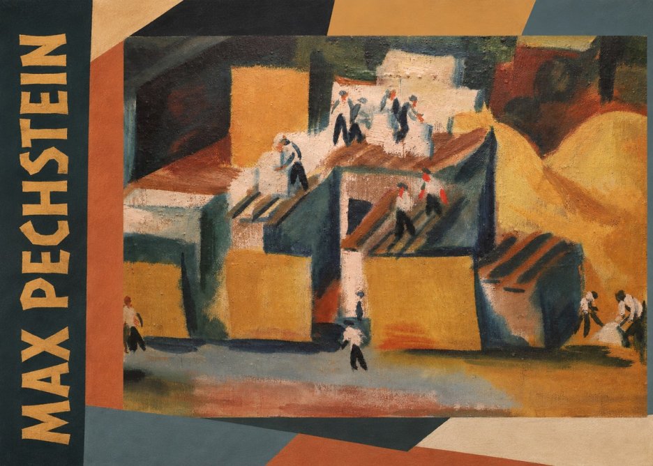 Max Pechstein Workers on Rooftops No2 - Poster