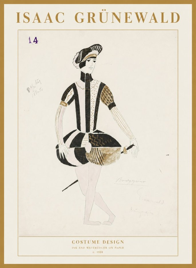 Isaac Grünewald Costume Design IX No1 - Poster