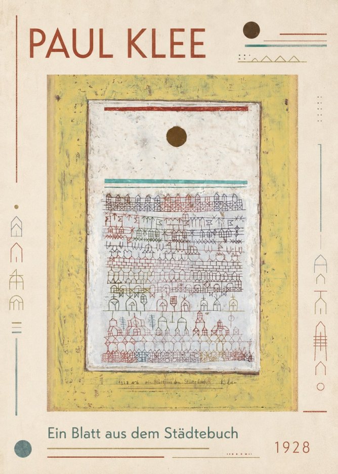 Paul Klee Ein Blatt Aus Dem Städtebuch No3 - Poster