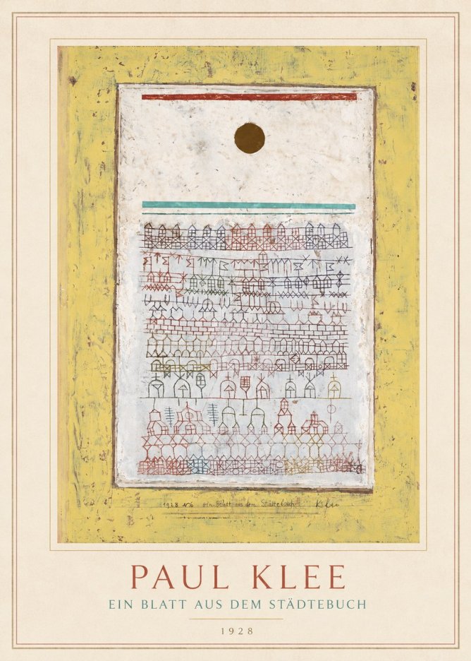 Paul Klee Ein Blatt Aus Dem Städtebuch No5 - Poster