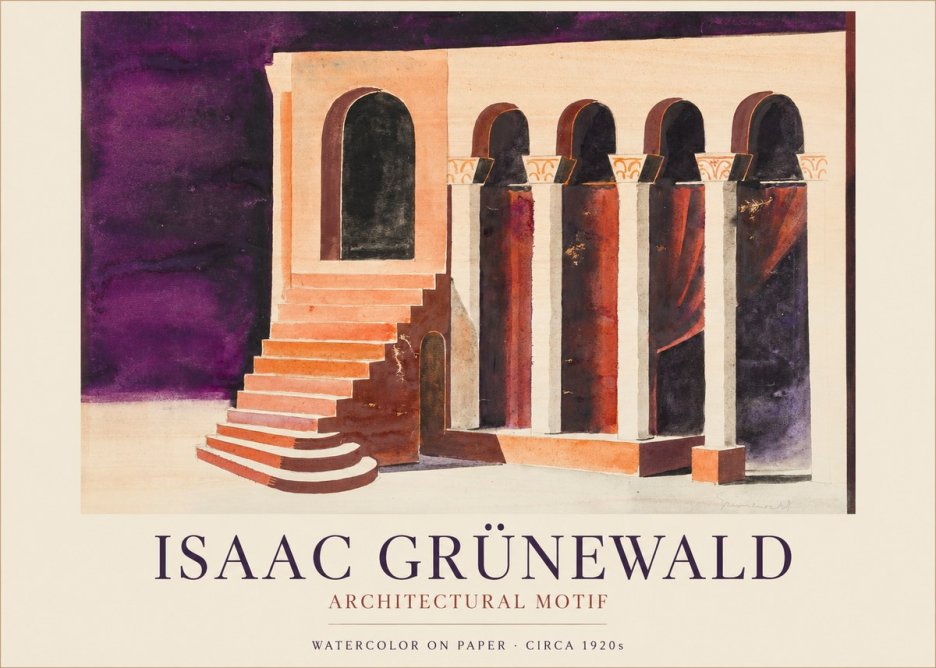 Isaac Grünewald Architectural Motif I No1 - Poster