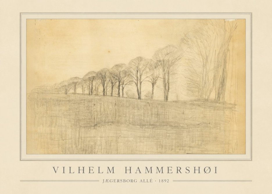 Vilhelm Hammershøi Jægersborg Allé No3 - Poster