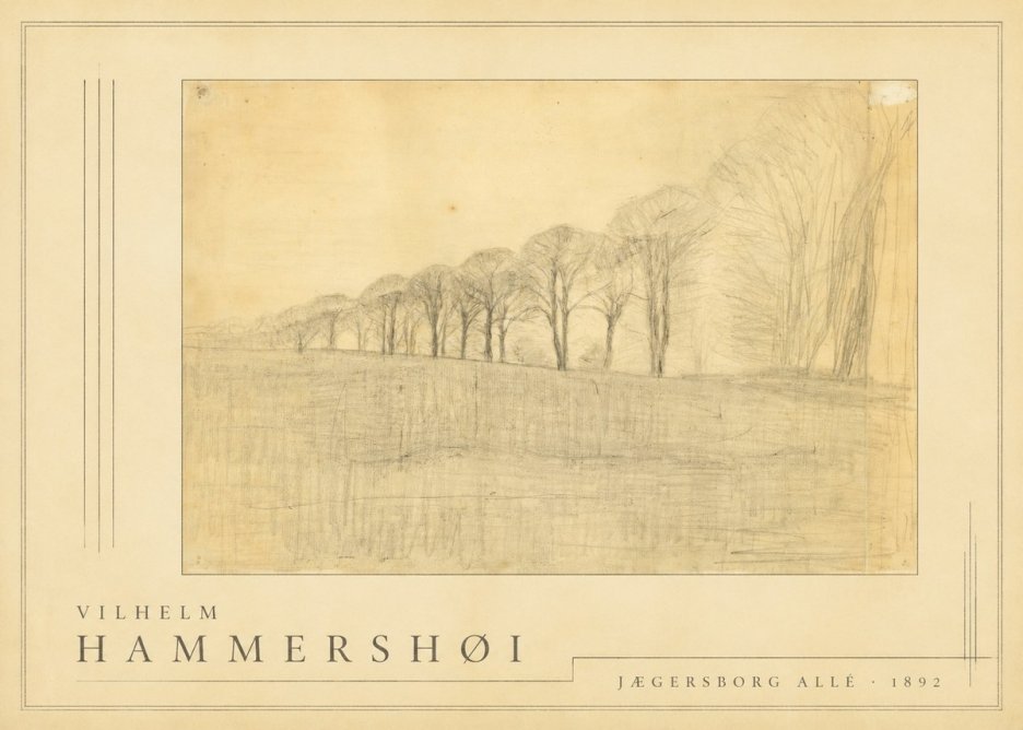 Vilhelm Hammershøi Jægersborg Allé No6 - Poster
