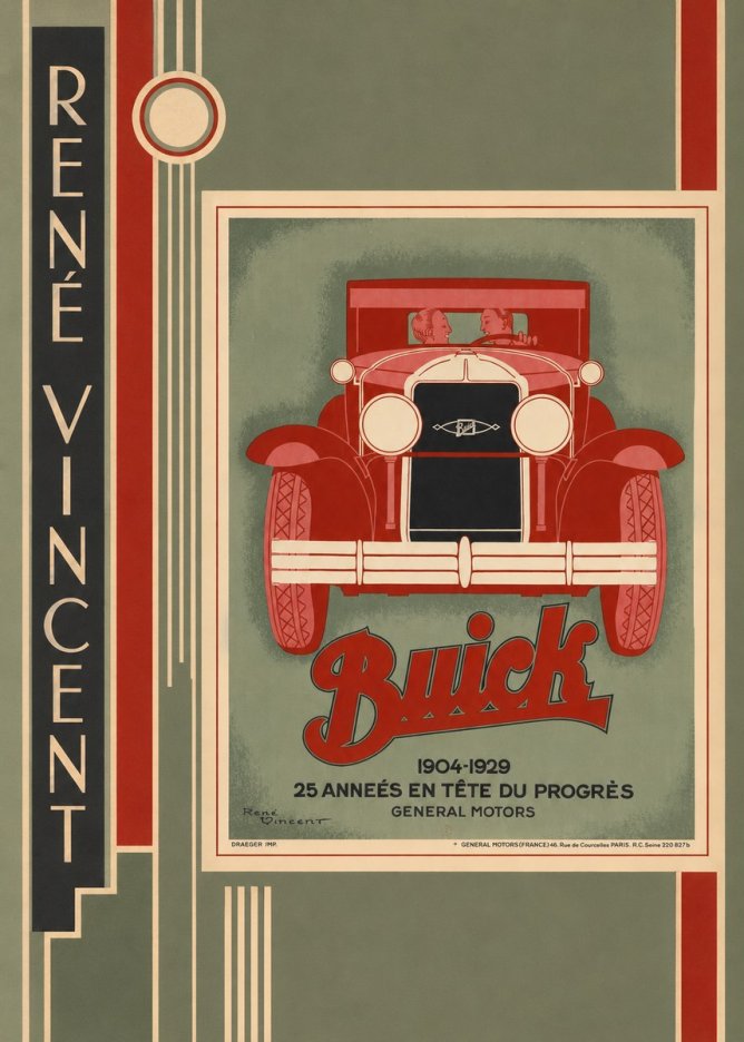 René Vincent Buick - 25 Années En Tête Du Progrès No3 - Poster