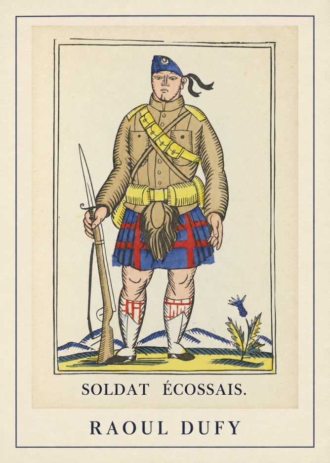 Raoul Dufy Soldat Écossais. No3 - Poster