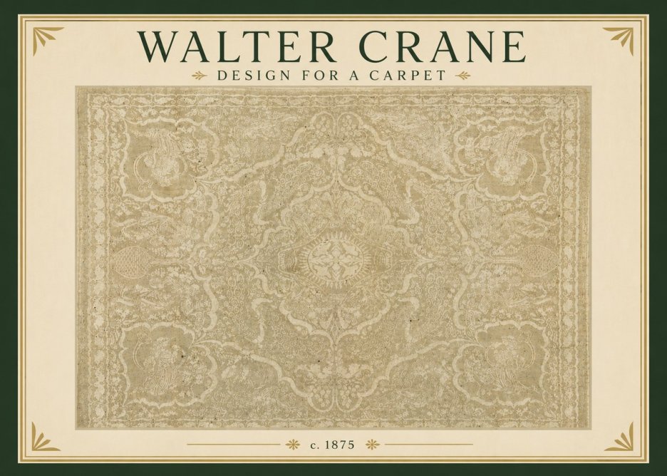 Walter Crane Design for a Carpet No3 - Poster