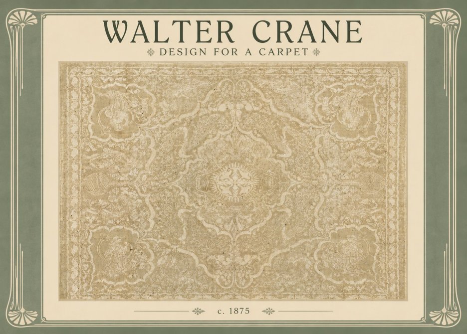Walter Crane Design for a Carpet No4 - Poster