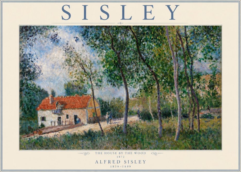 Sisley The House by the Wood No4 - Poster