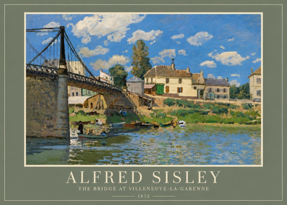 Sisley The Bridge at Villeneuve-la-garenne I No5 - Poster