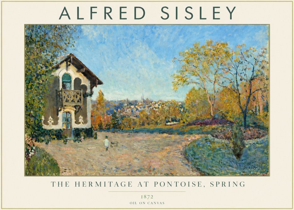 Sisley The Hermitage at Pontoise, Spring No3 - Poster