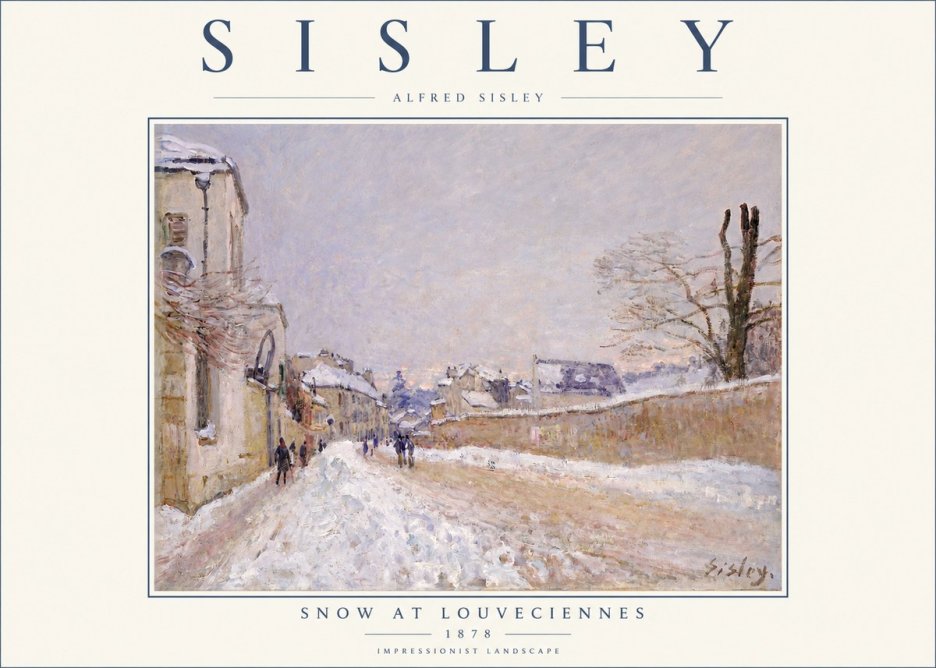 Sisley Snow at Louveciennes No2 - Poster