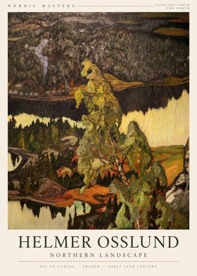 Helmer Osslund Northern Landscape No3 - Poster