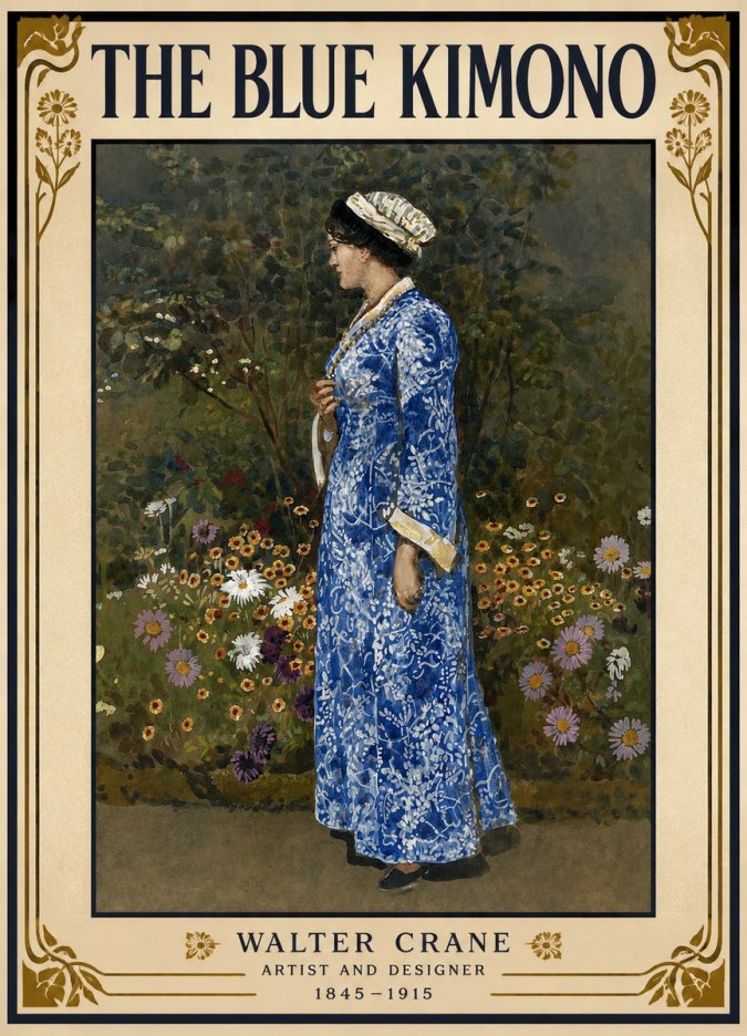 Walter Crane A Summer Garden No2 - Poster