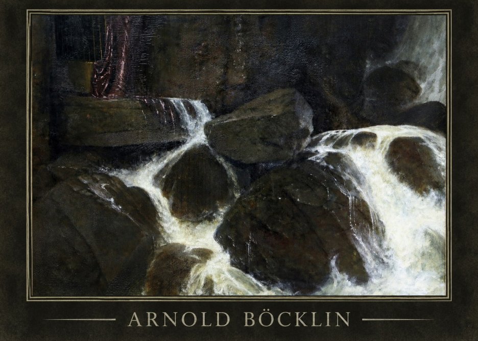 Arnold Böcklin The Nymph of the Waterfall No1 - Poster