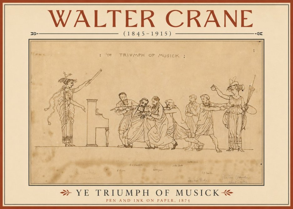 Walter Crane Ye Triumph of Musick No4 - Poster