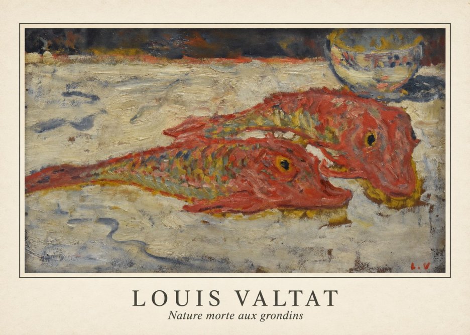 Louis Valtat Nature Morte Aux Grondins No5 - Poster