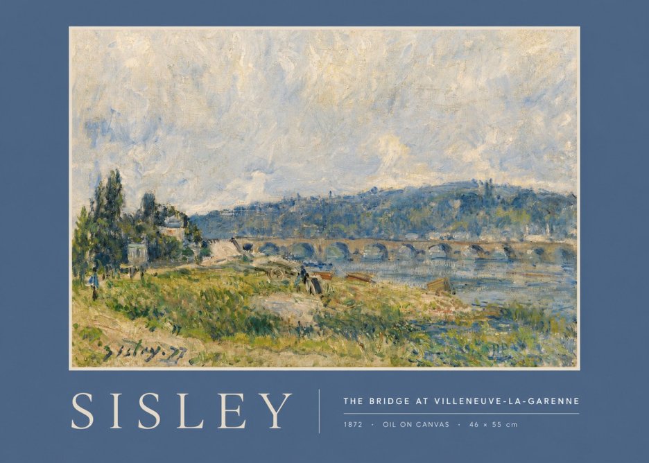 Sisley The Bridge at Villeneuve-la-garenne II No2 - Poster