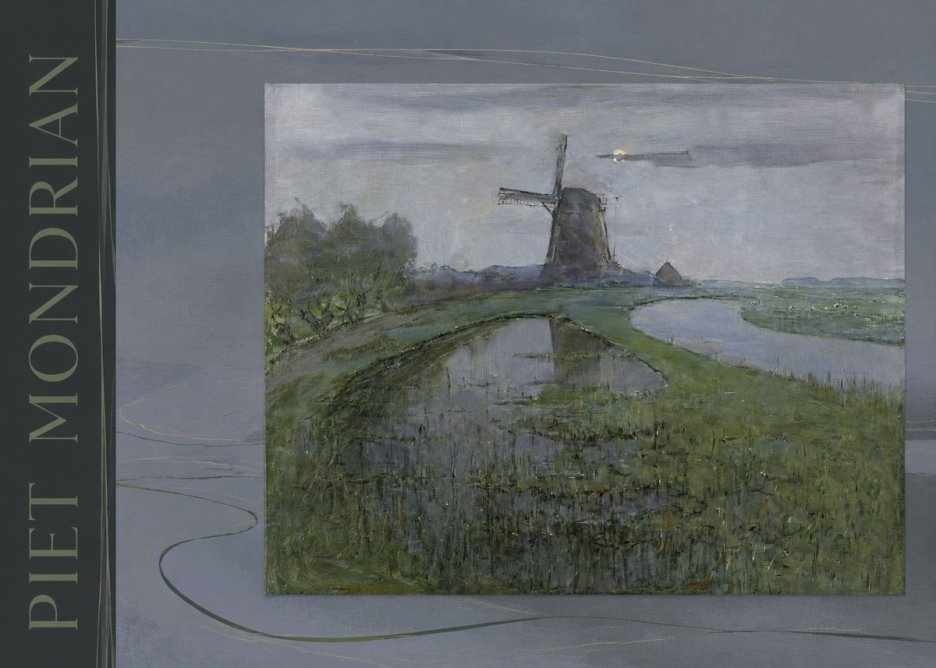 Piet Mondrian Windmill by the Water II No4 - Poster